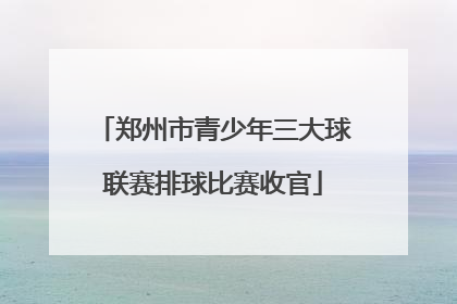 郑州市青少年三大球联赛排球比赛收官