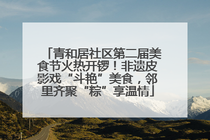 青和居社区第二届美食节火热开锣！非遗皮影戏“斗艳”美食，邻里齐聚“粽”享温情