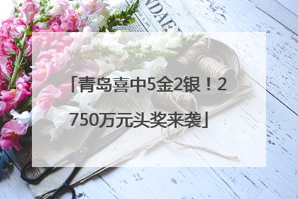 青岛喜中5金2银！2750万元头奖来袭