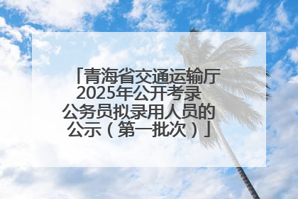 青海省交通运输厅2025年公开考录公务员拟录用人员的公示（第一批次）