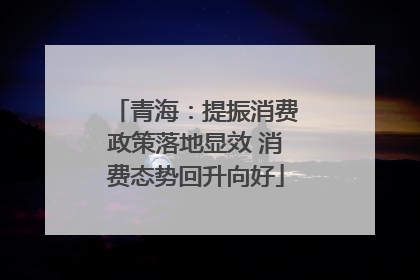 青海：提振消费政策落地显效 消费态势回升向好