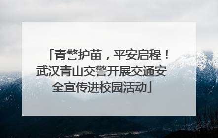 青警护苗，平安启程！武汉青山交警开展交通安全宣传进校园活动