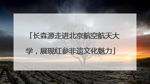 长森源走进北京航空航天大学，展现红参非遗文化魅力
