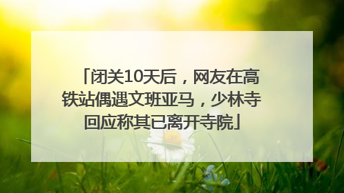 闭关10天后，网友在高铁站偶遇文班亚马，少林寺回应称其已离开寺院