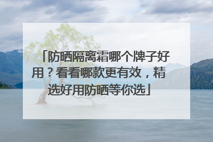 防晒隔离霜哪个牌子好用？看看哪款更有效，精选好用防晒等你选