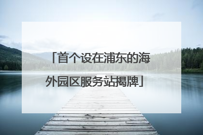 首个设在浦东的海外园区服务站揭牌