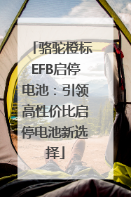 骆驼橙标EFB启停电池：引领高性价比启停电池新选择