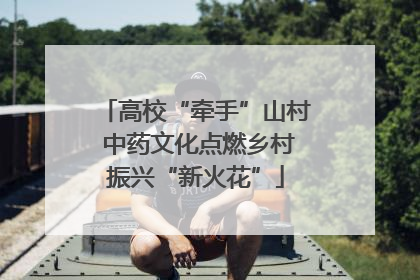 高校“牵手”山村 中药文化点燃乡村振兴“新火花”