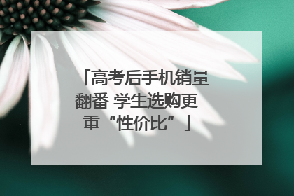 高考后手机销量翻番 学生选购更重“性价比”
