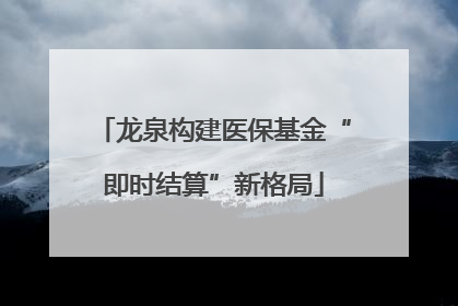 龙泉构建医保基金“即时结算”新格局