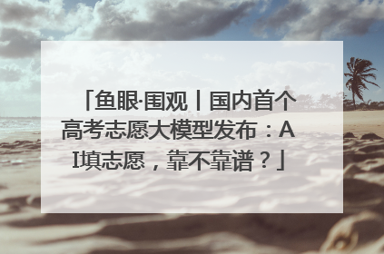 鱼眼·围观丨国内首个高考志愿大模型发布：AI填志愿，靠不靠谱？
