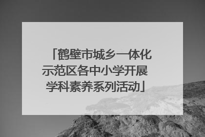 鹤壁市城乡一体化示范区各中小学开展学科素养系列活动