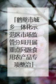 鹤壁市城乡一体化示范区市场监管分局开展重点问题食用农产品专项整治