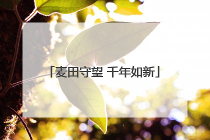 麦田守望 千年如新
