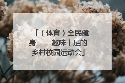 （体育）全民健身——趣味十足的乡村校园运动会