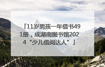11岁男孩一年借书491册，成湖南图书馆2024“少儿借阅达人”