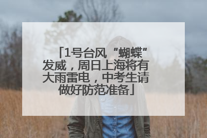 1号台风“蝴蝶”发威，周日上海将有大雨雷电，中考生请做好防范准备