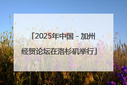 2025年中国－加州经贸论坛在洛杉矶举行