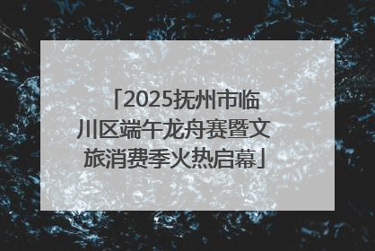 2025抚州市临川区端午龙舟赛暨文旅消费季火热启幕