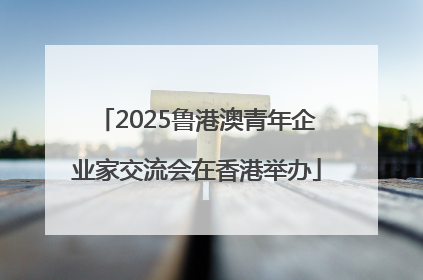 2025鲁港澳青年企业家交流会在香港举办