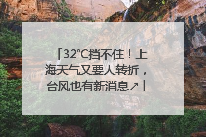32℃挡不住！上海天气又要大转折，台风也有新消息↗