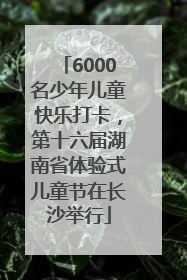 6000名少年儿童快乐打卡，第十六届湖南省体验式儿童节在长沙举行