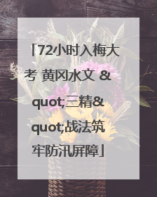 72小时入梅大考 黄冈水文 "三精"战法筑牢防汛屏障