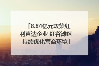 8.84亿元政策红利直达企业 红谷滩区持续优化营商环境