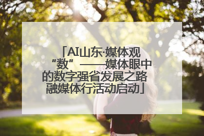 AI山东·媒体观“数”——媒体眼中的数字强省发展之路融媒体行活动启动