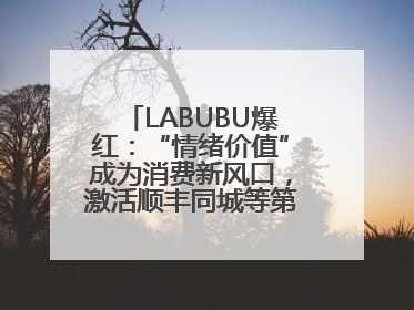 LABUBU爆红：“情绪价值”成为消费新风口，激活顺丰同城等第三方即配