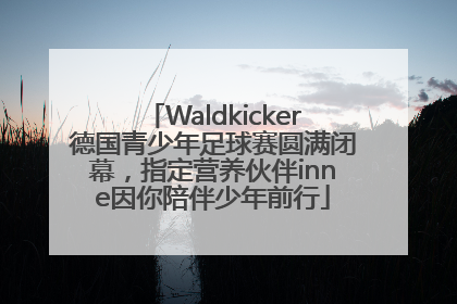 Waldkicker德国青少年足球赛圆满闭幕，指定营养伙伴inne因你陪伴少年前行